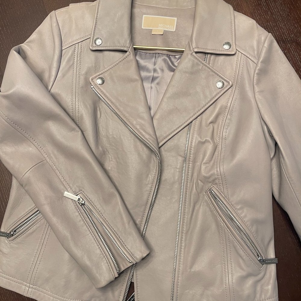 Michael Kors Leather Moto Jacket Moto